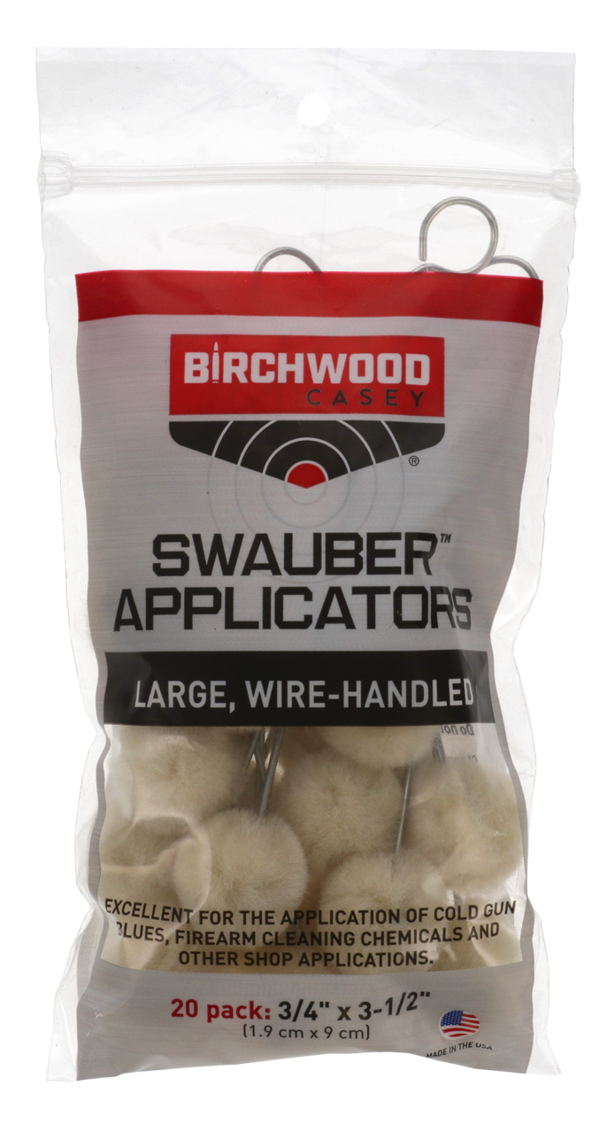 Birchwood Casey Swauber Applicators, 20 pack